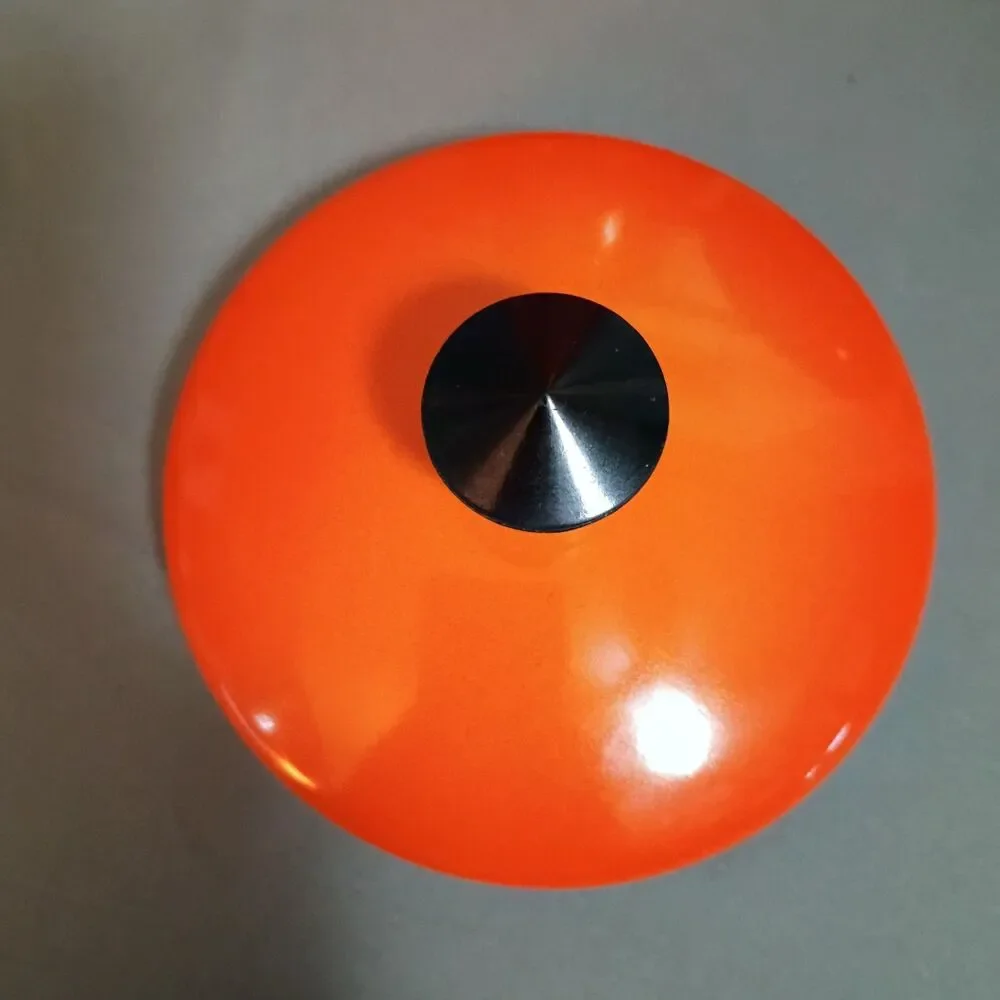 Vintage Aubecq Orange Ombre Enamel Mid Century Modern Coffee Pot France Aubeco